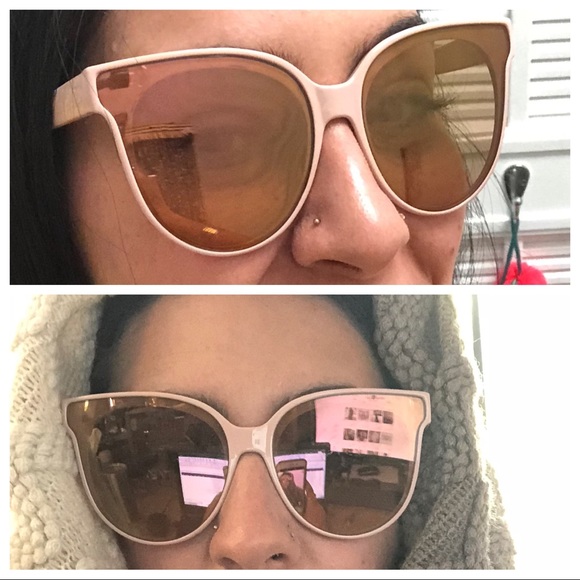 Free People Nolita Shield Sunglasses Dusty Pink - Picture 4 of 6